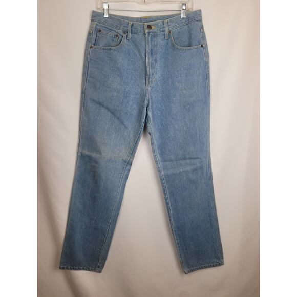 Vintage 90's Bugle Boy Mens Jeans Button Logo Balt Loop Logo Light Wash Sz 33x32 - Picture 1 of 11